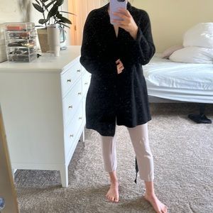 Zara tie waist sweater cardigan black small